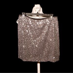Wet Seal Glittering Sequins Pencil Skirt